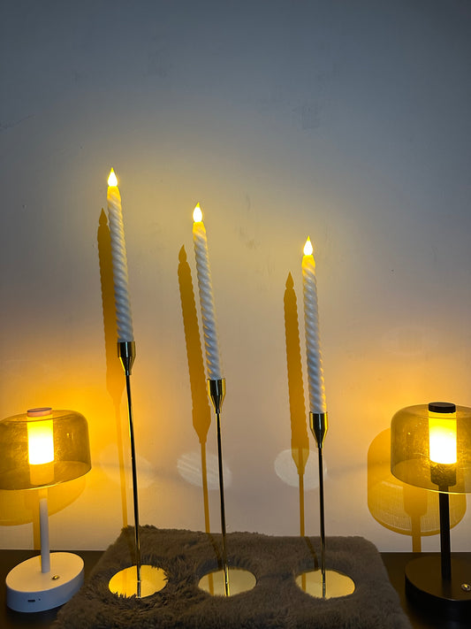Candle Stand Set of 3 + Candles