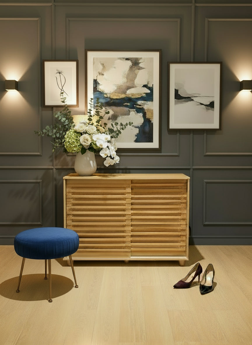 Abbe Light Brown Shoe Rack