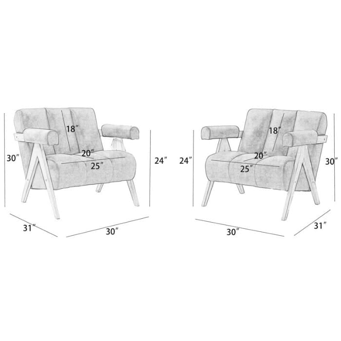 Blane Bedroom Chair Boucle Fabric
