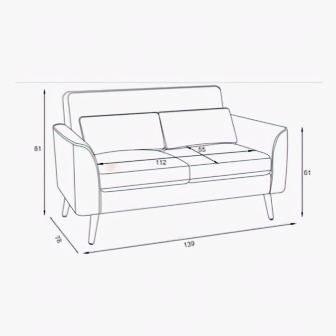 Baflya 2 Seater Sofa Boucle Fabric