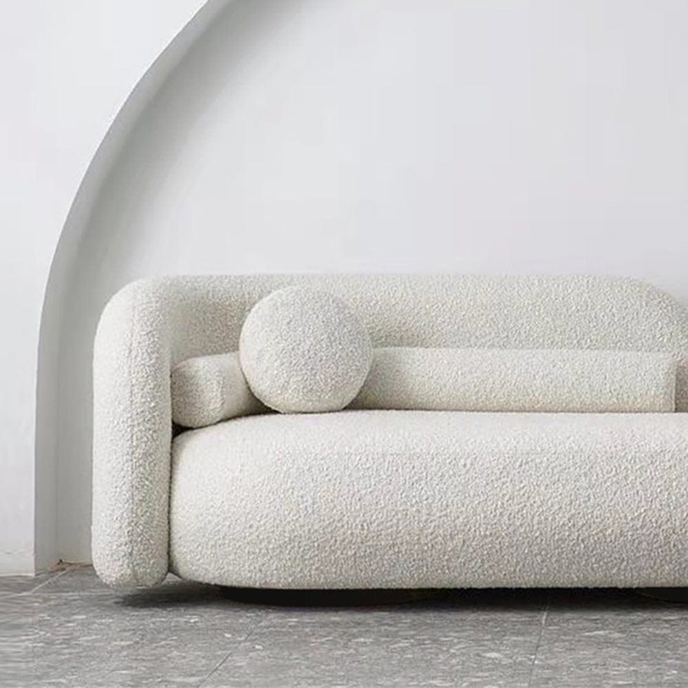 Modern 3 Seater Sofa Boucle Fabric