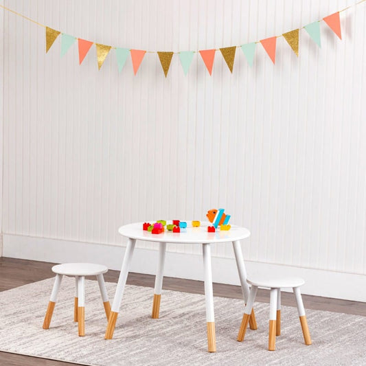 Round Kids Study Table With Chairs