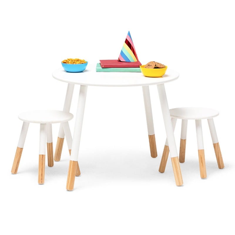 Round Kids Study Table With Chairs