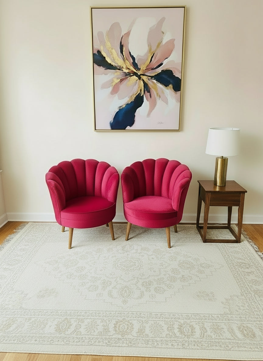 Flower Pink Bedroom Chair