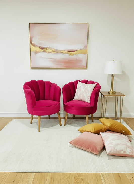 Flower Pink Bedroom Chair