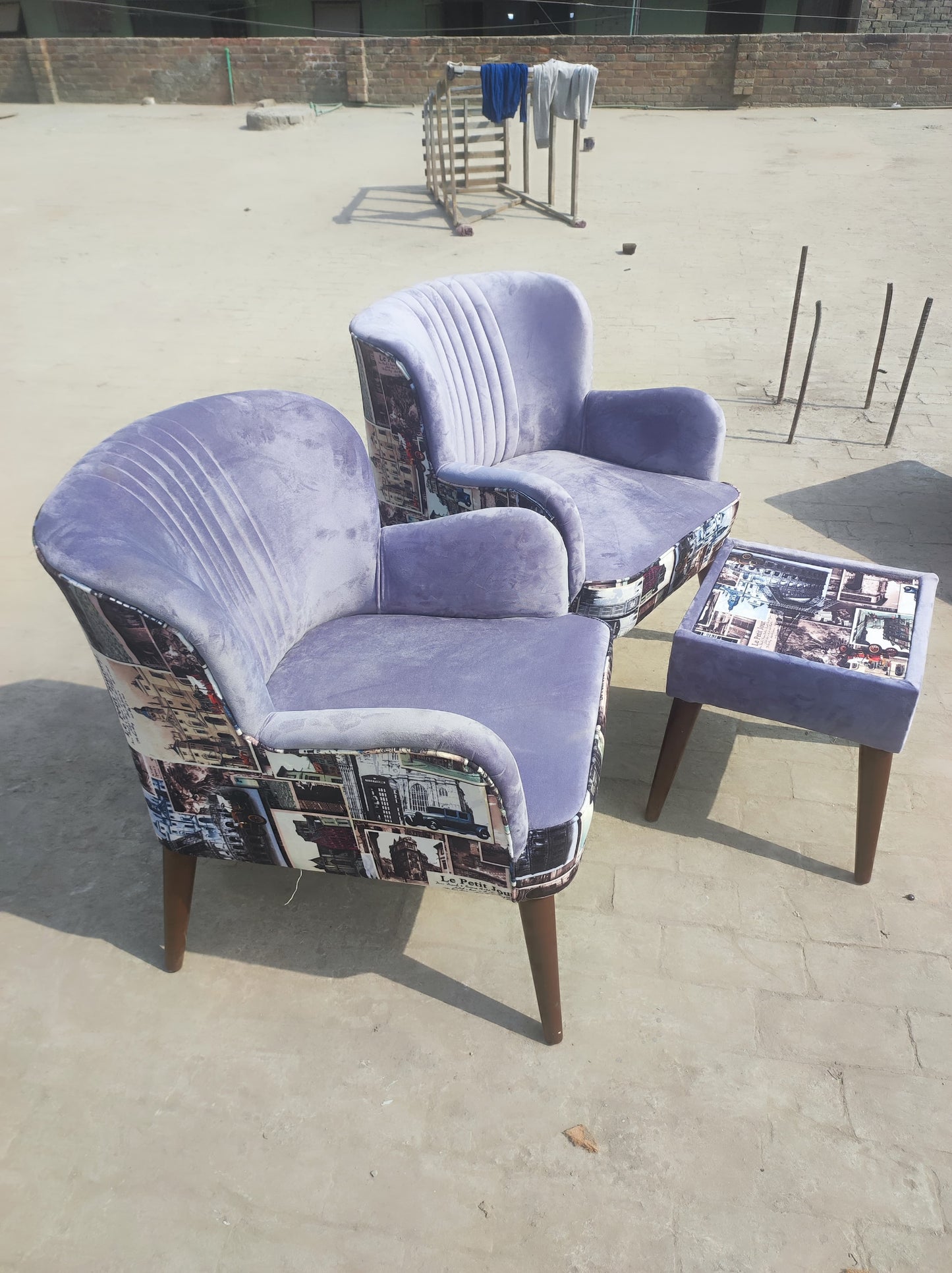 Azure Grey Bedroom Chair