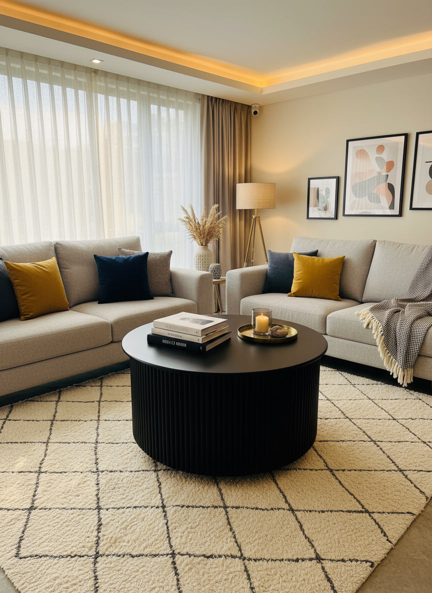 Abifa Black Coffee Table