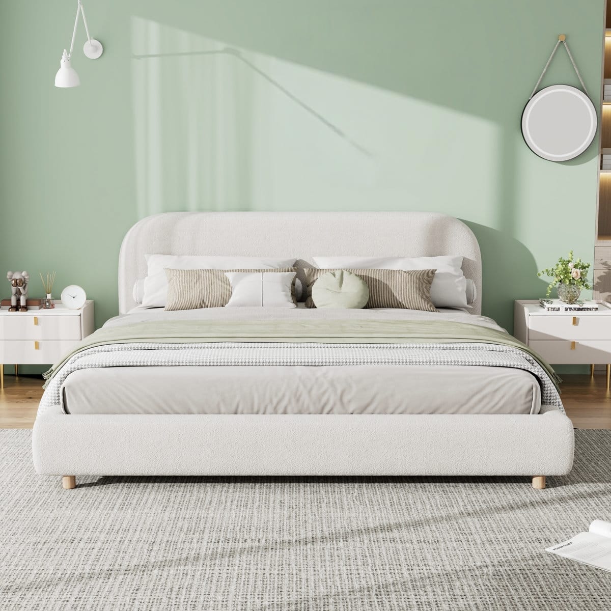 Alara Boucle Double Bed