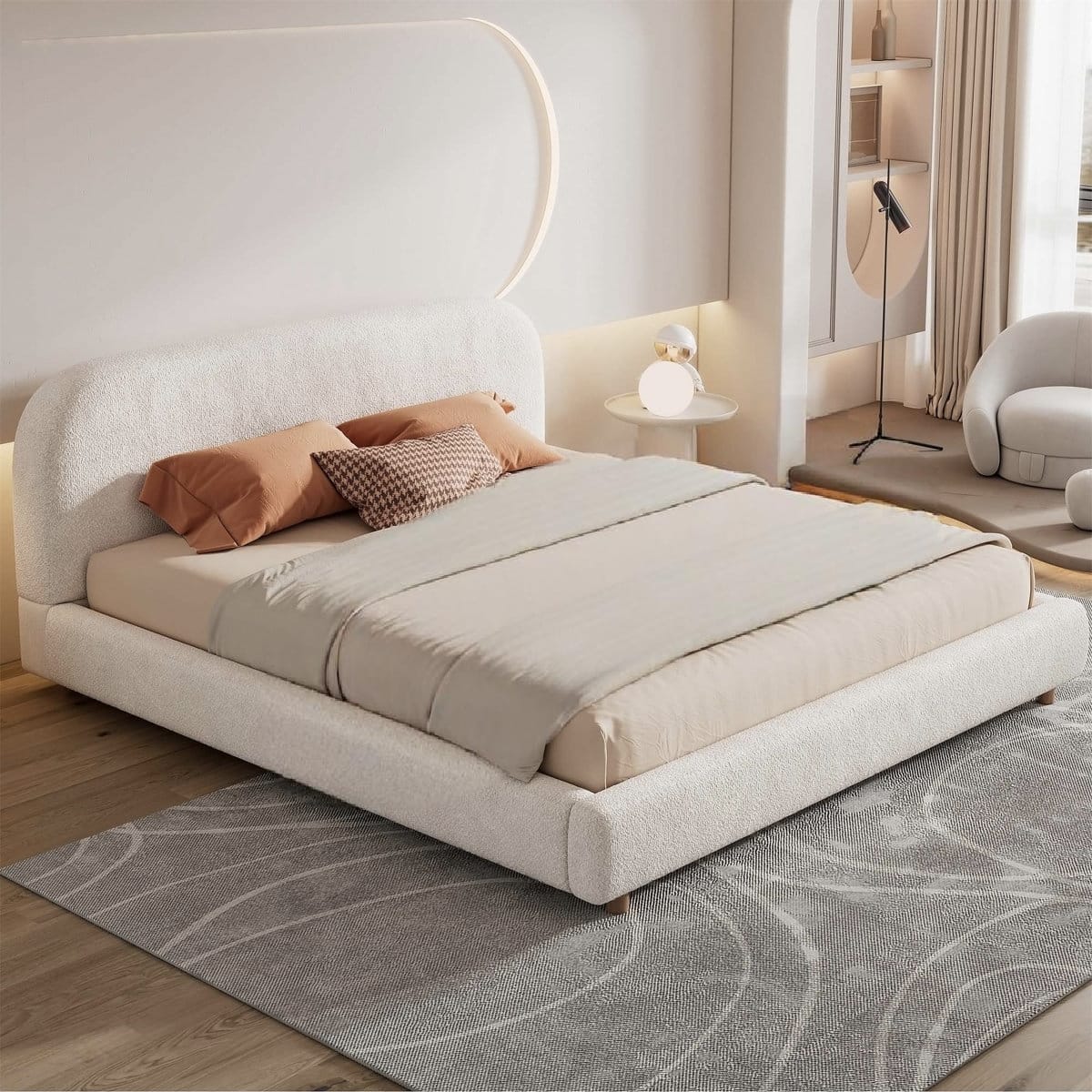 Alara Boucle Double Bed