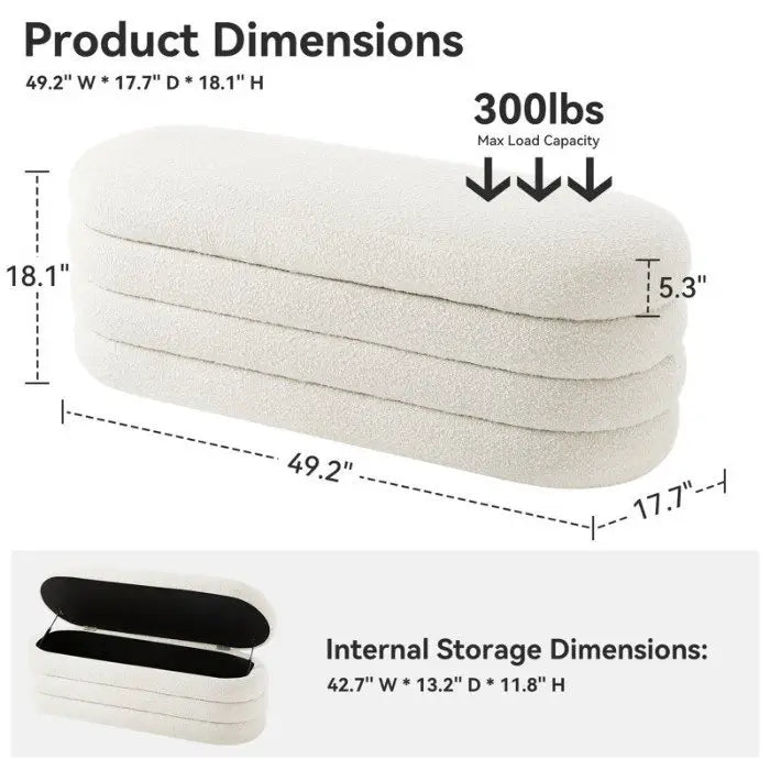 Ada Storage Puffy + Ottoman Stool