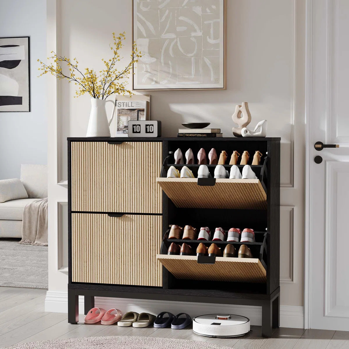 Wooden Shoe Rack