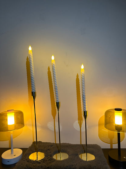 Candle Stand Set of 3 + Candles