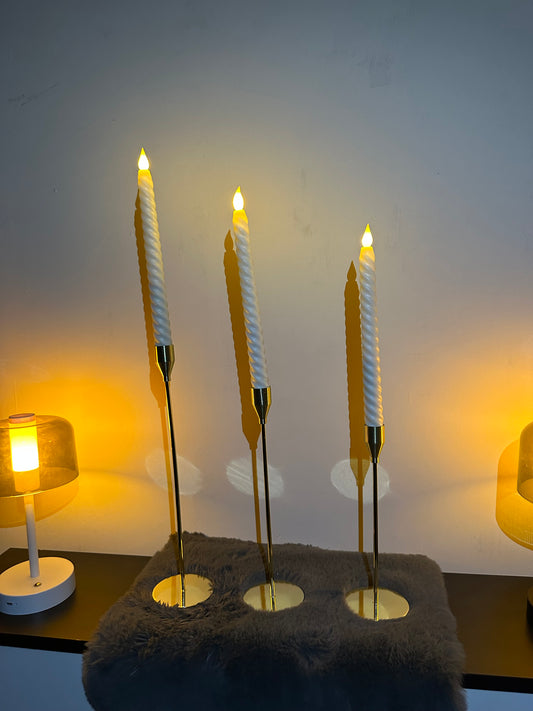 Candle Stand Set of 3 + Candles