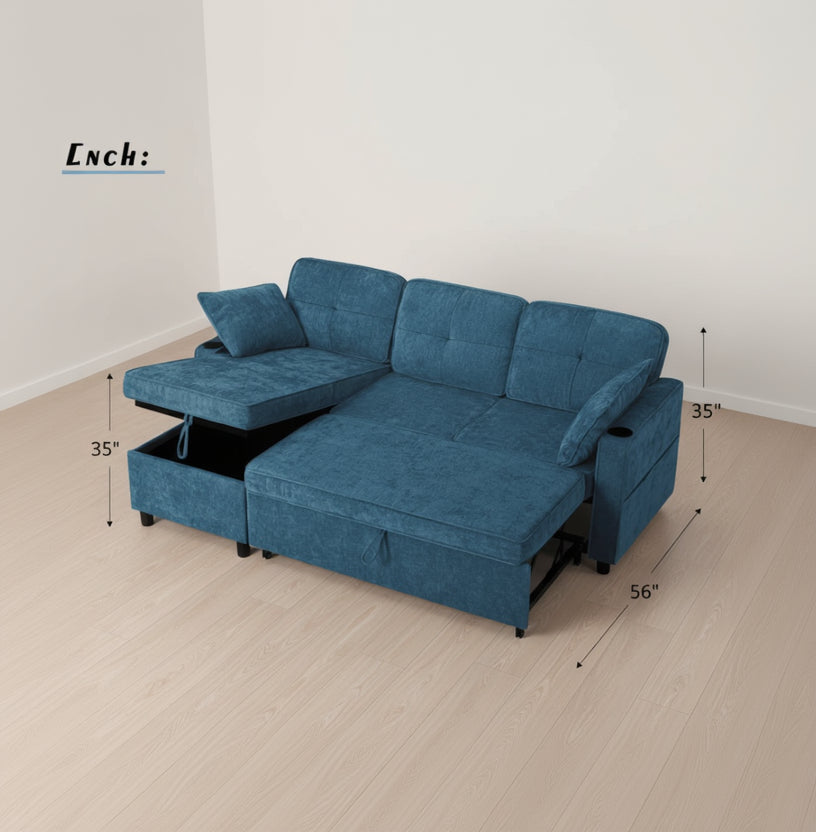 Mezi L Shape Sofa Cum Bed