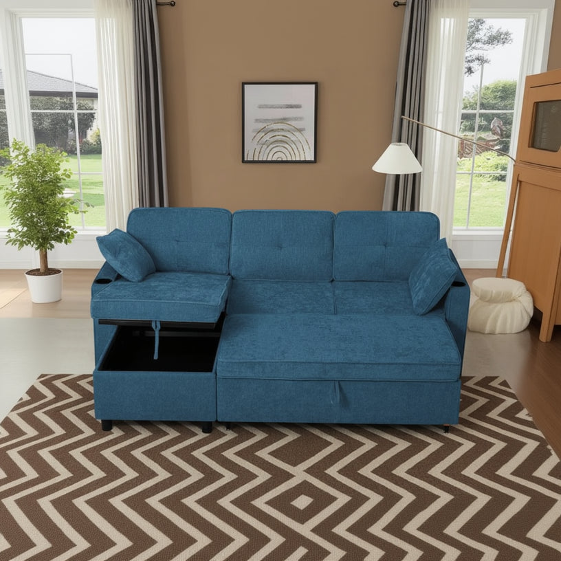 Mezi L Shape Sofa Cum Bed