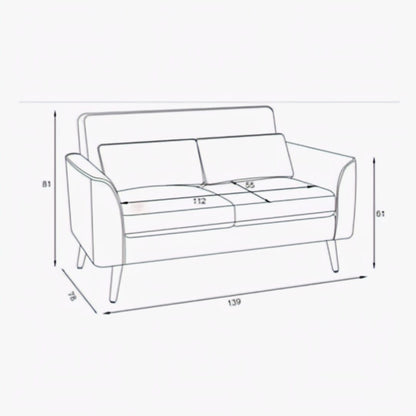 Baflya 2 Seater Sofa Boucle Fabric
