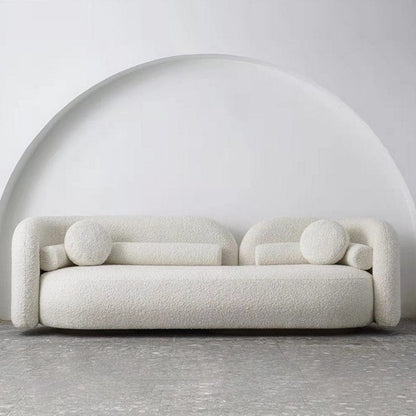 Modern 3 Seater Sofa Boucle Fabric