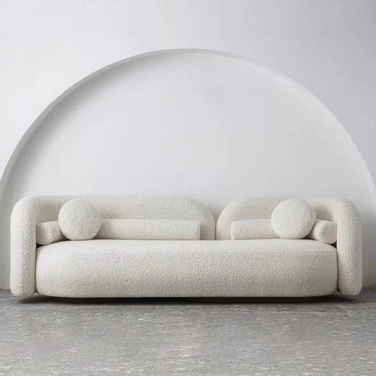 Modern 3 Seater Sofa Boucle Fabric