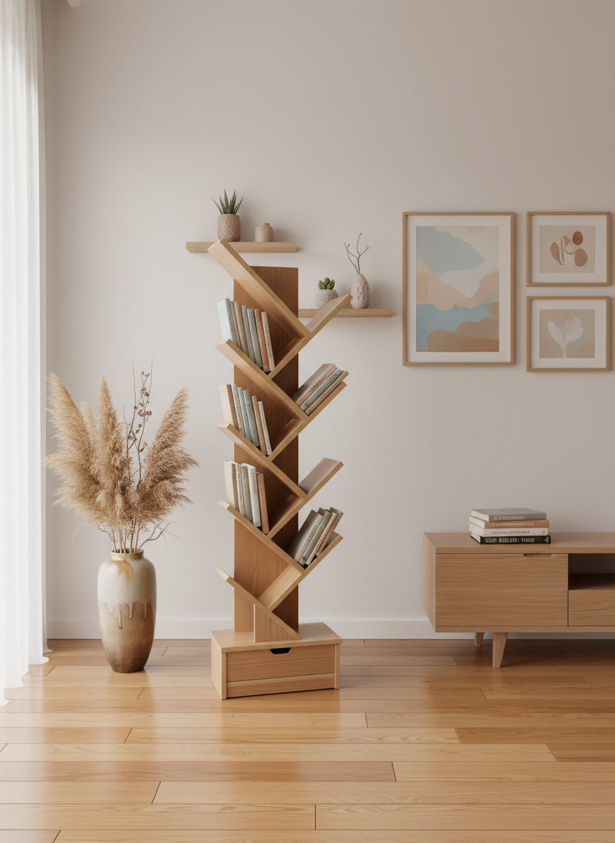 Tree Book Rack & Standing Shelf