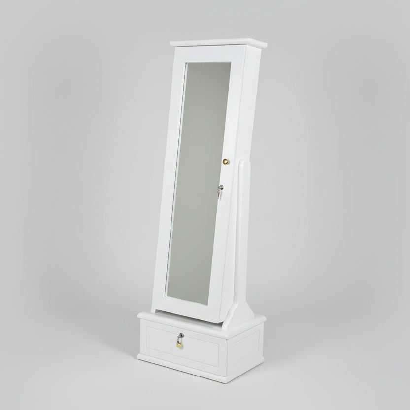 Alfa Standing Mirror With Storage