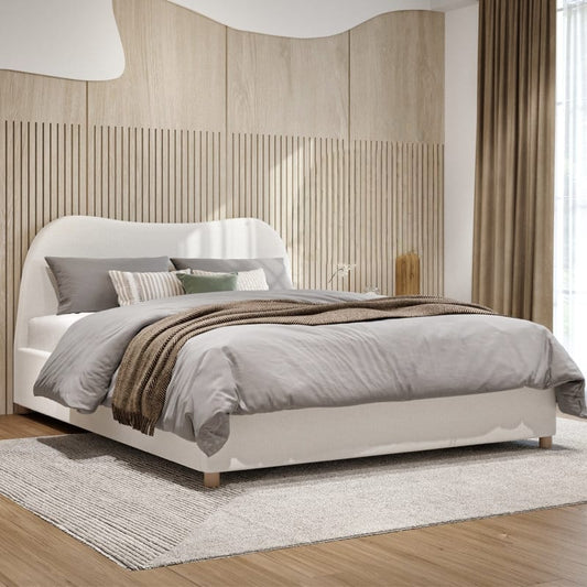 Aila Boucle Double Bed