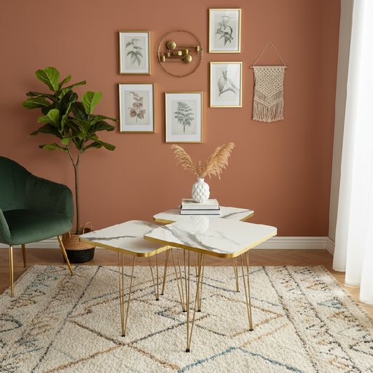 Clio Set Of 3 Nesting Table White