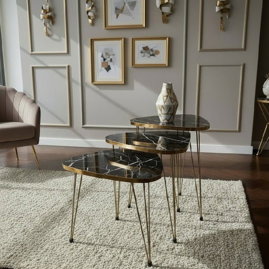 Triangle Set of 3 Nesting Table