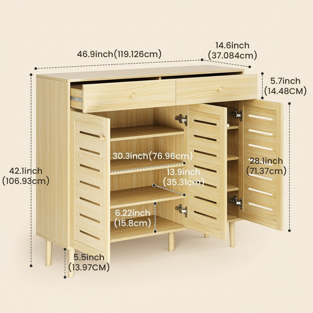 Alex 3 Doors Shoe Rack