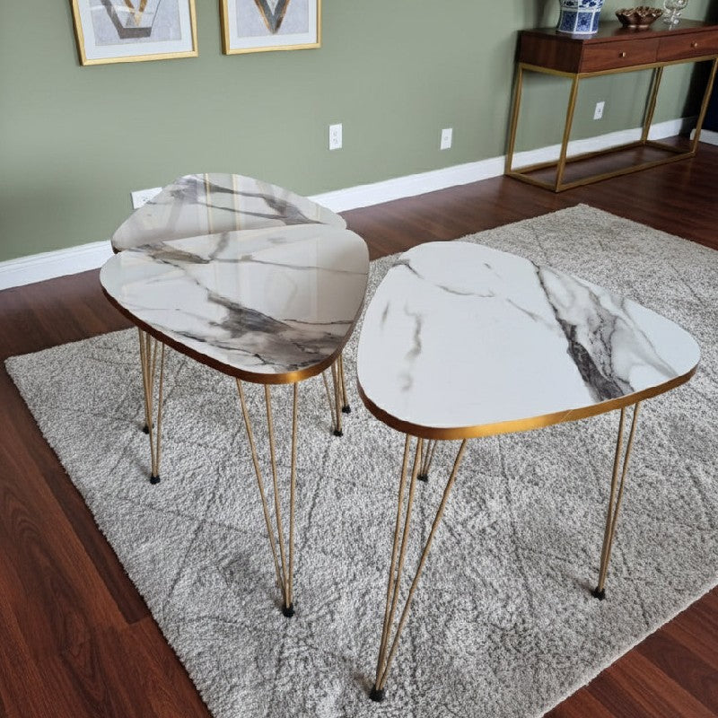 Triangle Set of 3 Nesting Table