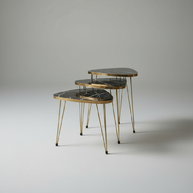 Triangle Set of 3 Nesting Table