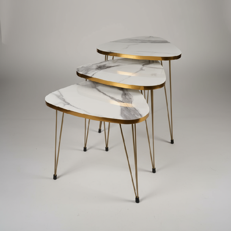 Triangle Set of 3 Nesting Table