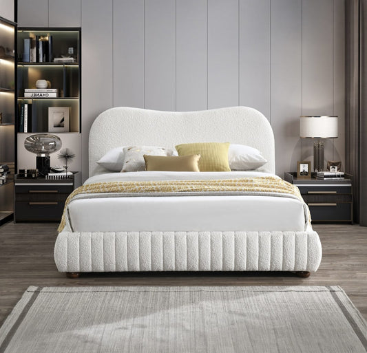 Aiza Boucle Double Bed
